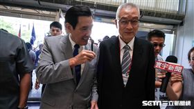 國民黨全代會，前總統馬英九、國民黨主席吳敦義出席。 圖／記者林敬旻攝