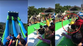 煞不住！他撞飛朱立倫臉仆地　網笑翻