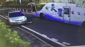 台北,士林,仰德大道,翻車,華興中學,監視器。翻攝畫面