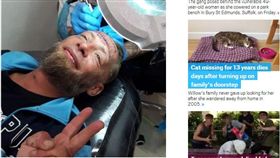 ▲托梅克在刺青途中被店家拍照。（圖／翻攝自每日郵報）
https://goo.gl/HDhmgE