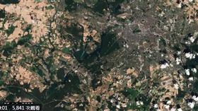 德國,炎熱,衛星照,變色,柏林綠地（圖／翻攝自ESA推特）https://twitter.com/esa/status/1024346956217430017