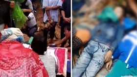 大陸雲南丘北縣昨（1）日驚傳雷擊傷亡意外，有7名兒童在樹下躲雨，沒想到閃電擊中該棵大樹，造成4死3傷。目前3名受傷兒童暫無生命危險。（組圖／翻攝自微博）