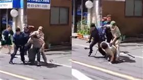 比警察還拚！男持刀亂揮　黑貓配送員「一陣暴打」成功制伏　圖／翻攝自YT