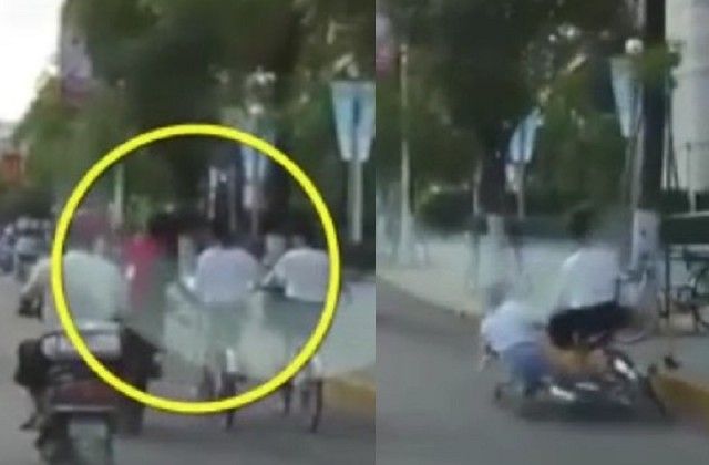 機車男突然襲臀　女大生受驚慘仆街