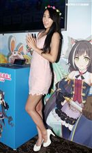 性感正妹夏晴。（記者邱榮吉/攝影）