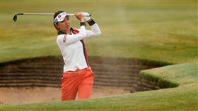 第2回合結束盧曉晴暫居第5。（圖／路透／達志影像）