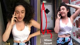 種族歧視,美國,躲雨,屋簷,報警（圖/翻攝自Darsell Obregon臉書）