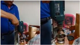 家裡沒磨豆機　他用「電鑽」磨咖啡豆！女兒嚇傻眼
圖／翻攝自爆怨公社臉書