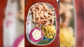  鳳梨蝦球,炸蝦仁,乾濕分離,爆廢公社　圖／翻攝自臉書爆廢公社