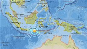 印尼旅遊勝地龍目島遭7.0強震襲擊　死亡人數增至39人
（圖取自USGS網頁earthquake.usgs.gov）