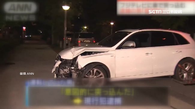 日男開車撞電視台！自動煞車意外建功