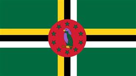 多米尼加國旗上有紫色顏料。（圖／翻攝自維基百科）