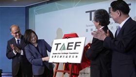 蔡英文總統8日上午出席「台灣亞洲交流基金會開幕儀式暨亞洲深耕聯盟成立酒會」。（圖／總統府提供）