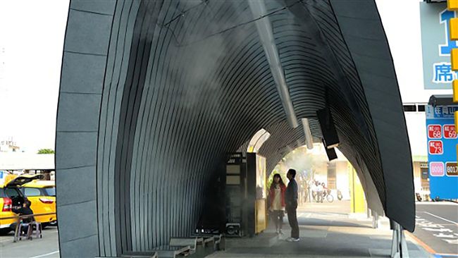 乘客候車爆汗　加裝定時噴霧降溫系統