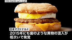 日本麥當勞金澤有松店豬肉滿福蛋堡驚現牙齒碎片（圖／翻攝自トレンドTV YouTube）