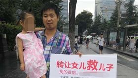 大陸爸爸兒子得白血病，竟賣女兒籌醫藥費。（圖／翻攝自微博）
