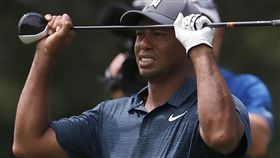 伍茲開球狀況不佳。（圖／美聯社／達志影像）