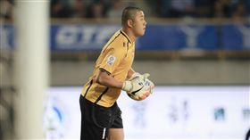 ▲中華門將潘文傑守住巴勒斯坦的38次射門。（圖／中華足協提供）