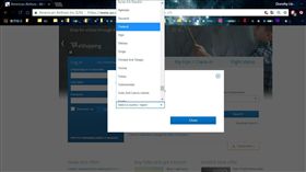 美國航空網站查詢機場「國家／區域」選項列表，8月11日查詢時未見台灣選項。（圖／取自美國航空網站）