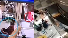 商場,手扶梯,墜樓,按摩椅,索賠,大陸,湖北,逛街,嬉戲　圖／翻攝自澎湃新聞　https://goo.gl/3mZ5hh