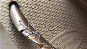 夾腳拖鞋,節儉,縫線,混血,爆廢公社　圖／翻攝自臉書爆廢公社