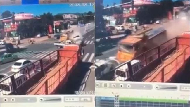 煞車失靈！貨車衝撞13車釀20傷