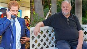 「扯後腿老爹」湯瑪士（右）被哈利王子質疑，不該跟狗仔合作讓他氣得掛電話。（圖／翻攝自外媒）