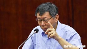 台北市長柯文哲出席台北市議會專案報告。 （圖／記者林敬旻攝）