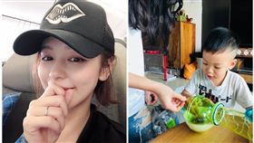  徐若瑄在臉書貼出繼女跟兒子相處照片。(翻攝臉書)