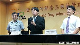 食藥署今天傍晚召開記者會說明跨部會討論未來蛋品管理。（圖／記者楊晴雯攝）