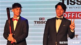 亞運棒球國手申皓瑋、詹子賢出席官方計時活動。（圖／記者王怡翔攝）