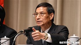 政務委員林萬億出席行政院會後少子女化記者會。 （圖／記者林敬旻攝）