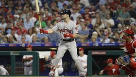 班尼泰迪1次揮棒2次擊中球。（圖／美聯社／達志影像）