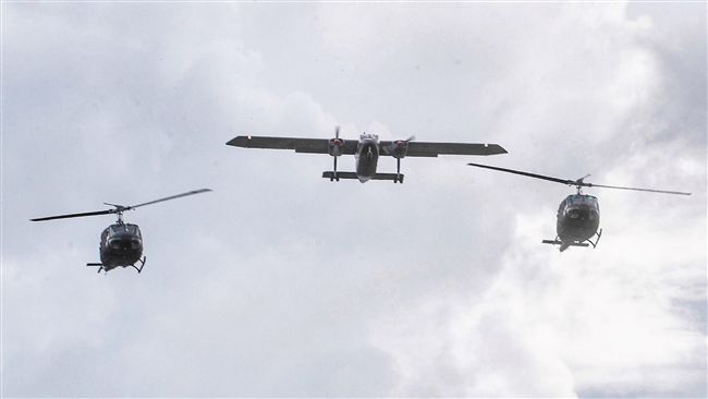 軍禮迎蔡總統　貝里斯出動台贈直升機
