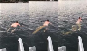 國際,裸泳,英國,排泄物,放屁　圖／翻攝自臉書