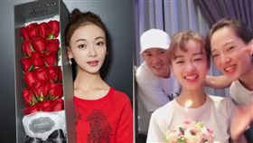 大陸女星吳謹言開直播，聶遠祝賀生日。(翻攝微博)