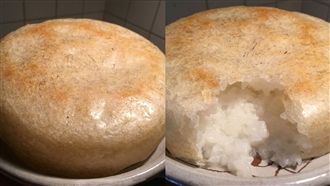 熬粥忘關火！竟成黃金酥脆「米饅頭」