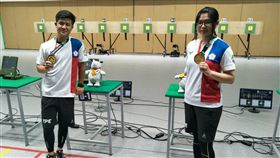 ▲林穎欣、呂紹全為台灣摘得本屆亞運第一金。（圖／中華奧會提供）