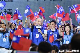 國民黨主席吳敦義主持國民黨全代會閉幕。 （圖／記者林敬旻攝）