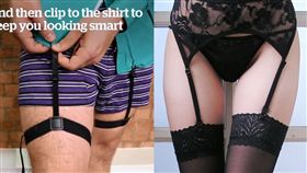 影／幫你夾緊緊！伸手衣服就爆開　男版「性感吊帶襪」問世
合成圖／翻攝自Fake Outrage臉書、資料照
https://www.facebook.com/FakeOutrageShow/videos/2051834201799670/