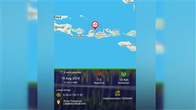 地震,印尼,強震,松巴哇島,龍目島　圖／翻攝自推特　https://goo.gl/KHSPfM