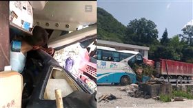 貨車失控迎面駛來　遊覽車司機犧牲…保車上38乘客性命 圖翻攝自微博
