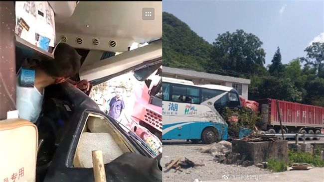 司機撞貨車犧牲！1命保38乘客安全