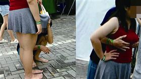 高雄,滑水道,揉胸,摸下體,社維法,公然猥褻。翻攝自爆怨公社