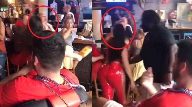 火辣酒保被打屁股　轉身霸氣巴掌反擊