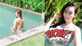 曾莞婷濕身比基尼誘惑力驚人。（圖／翻攝自曾莞婷IG）