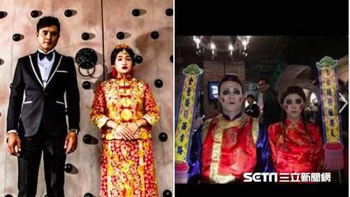 普渡風？新人拍婚紗照變「金童玉女」