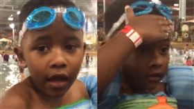 蛙鏡,小孩,親子,健忘,臉上,游泳,戲水,帽子,行為,泳池　圖／翻攝自YouTube http://youtu.be/oOD9JAaSwVk