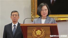 總統蔡英文針對薩爾瓦多斷交發表談話。（圖／記者盧素梅攝）