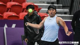 WTA台灣公開賽女雙梁恩碩。 圖／記者林敬旻攝